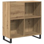 vidaXL Meuble à disques Bois vieilli 84.5x38x90 cm Bois reconstitué