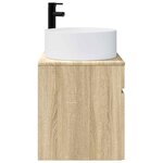 vidaXL Meuble de lavabo mural Chêne Sonoma 49 x 44 5 x 65 5 cm