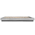 vidaXL Cadre de lit et lumières LED sans matelas sonoma gris 150x200cm
