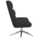 vidaXL Chaise de relaxation Noir Cuir véritable