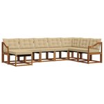 vidaXL Ensemble de canapés d'extérieur 8 pc Naturel et Beige