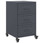 vidaXL Table de chevet anthracite 36x39x59 cm acier