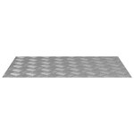 vidaXL Plaques à damier 4 Pièces Argent 70 x 50 cm Aluminium