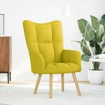 vidaXL Chaise de relaxation jaune clair tissu
