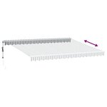 vidaXL Auvent rétractable automatique anthracite et blanc 450x350 cm