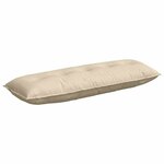 vidaXL Coussin de Dos Crème 140 x 19 x 50 cm tissu