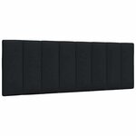 vidaXL Coussin de tête de lit noir 140 cm tissu