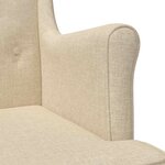 vidaXL Fauteuil Crème Tissu