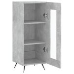 vidaXL Buffet Gris béton 34 5x34x90 cm Bois d'ingénierie