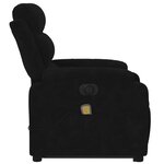 vidaXL Fauteuil inclinable de massage électrique noir velours