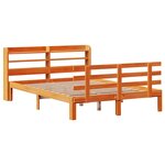 vidaXL Cadre de lit et tête de lit sans matelas cire marron 150x200 cm