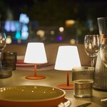 2 lampes de table sans fil TWINS - Terracota - H16 cm - LED