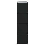 vidaXL Cubes de rangement 12 Pièces avec portes noir PP