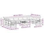 vidaXL Ensemble de canapés d'extérieur 11 pc Blanc et Beige