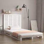 vidaXL Tête de lit murale Blanc 96x3x91 5 cm Bois massif de pin