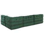 vidaXL Unité de canapé modulaire 4 Pièces Vert Tissu