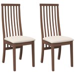 vidaXL Chaises à manger coussins 2 Pièces marron bois massif caoutchouc