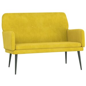 Banc banquette 108 x 79 x 79 cm velours jaune 02_0010696
