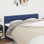 vidaXL Têtes de lit 2 Pièces Bleu 100x7x78/88 cm Tissu