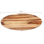 vidaXL Dessus de table Bois solide Rond 25-27 mm 80 cm