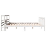 vidaXL Cadre de lit sans matelas blanc 200x200 cm bois massif de pin