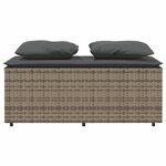 vidaXL Ensemble à manger de jardin 3 Pièces coussins gris résine tressée