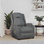 vidaXL Fauteuil de massage Anthracite Similicuir