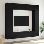 vidaXL Ensemble meuble TV 8 Pièces Chêne noir 100 x 30 x 30 cm