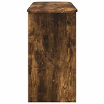vidaXL Table console Chêne fumé 93 x 40 x 75 cm Bois d'ingénierie