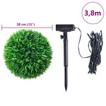 vidaXL Boules de buis artificielles avec lumières LED 2 Pièces vert 38 cm