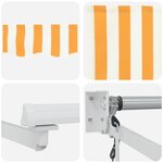 vidaXL Auvent rétractable électrique Jaune et blanc 3 5 x 2 5 m
