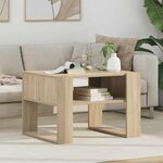 vidaXL Table basse Chêne Sonoma 66 x 53 x 45 cm Bois d'ingénierie