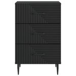 vidaXL Cabinet de chevet Noir 43 x 41 x 66 5 cm Bois d'ingénierie
