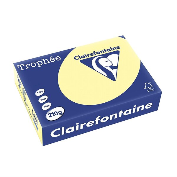 Ramette 250 Feuilles Papier 210g A4 210x297 mm Certifié FSC Canari TROPHÉE