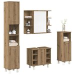 vidaXL Ensemble de meubles salle de bain 4 Pièces bois d'ingénierie