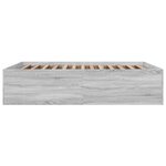 vidaXL Cadre de lit sans matelas sonoma gris 160x200 cm