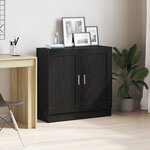 vidaXL Meuble à livres en chêne noir - 82 5 x 30 5 x 80 cm - Bois d'ingénierie