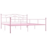 vidaXL Cadre de lit Rose Métal 200x200 cm