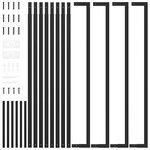 vidaXL Portant de bois de chauffage Noir mat 110x28x214 cm Acier