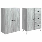 vidaXL Ensemble de Meubles 2 Pièces Sonoma gris Bois d'ingénierie