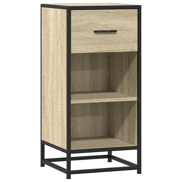 vidaXL Buffet chêne sonoma 35 5x35x76 cm bois d'ingénierie et métal