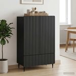 vidaXL Buffet Noir 66 x 34 5 x 97 cm Bois d'ingénierie