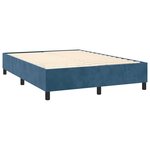 vidaXL Sommier à lattes de lit et matelas Bleu foncé 140x200cm Velours