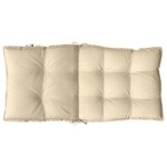 vidaXL Coussins de chaise à dossier bas lot de 6 beige tissu oxford