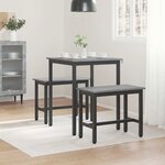 vidaXL Table de salle à manger / Table de repas MÉTAL