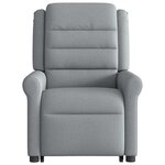 vidaXL Fauteuil inclinable électrique gris clair tissu