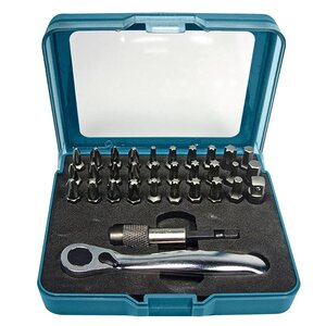 Makita ensemble d'embouts 32 pièces avec cliquet argenté