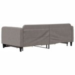 vidaXL Lit de jour avec gigogne et tiroirs taupe 100x200 cm tissu