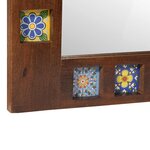 vidaXL Miroir de salle de bain avec stockage Noyer 50 x 70 x 2 5 cm