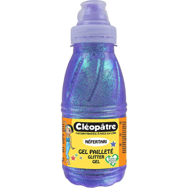 Gel pailleté - Néfertari - Lilas glacé - Flacon de 250 ml - Cléopâtre